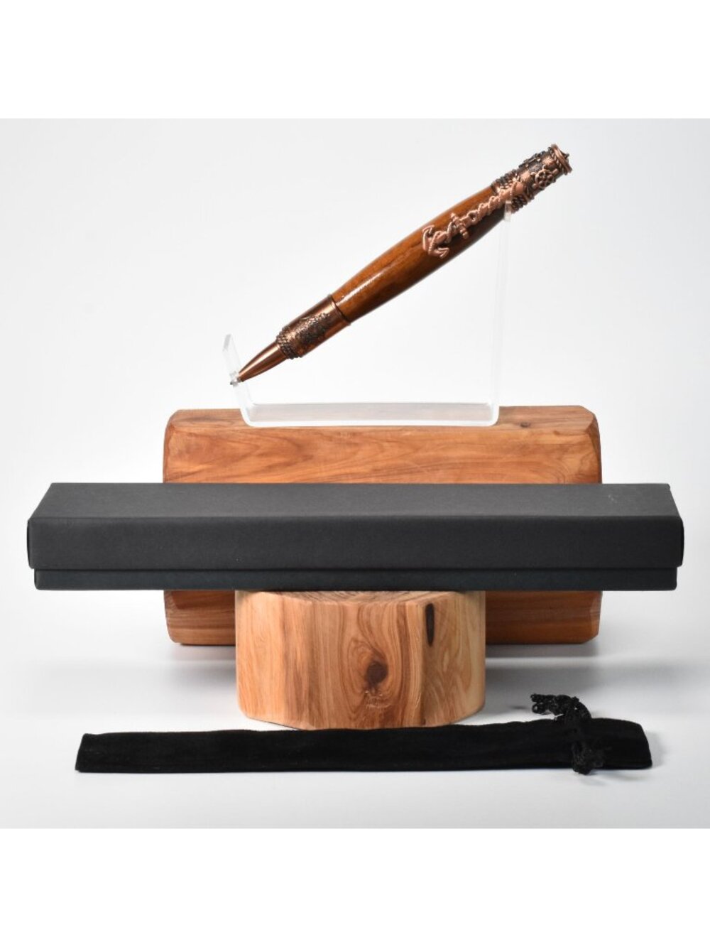 Handcrafted Nautical Twist Pen Antique Copper & Teak Wood Gift Writing Pen